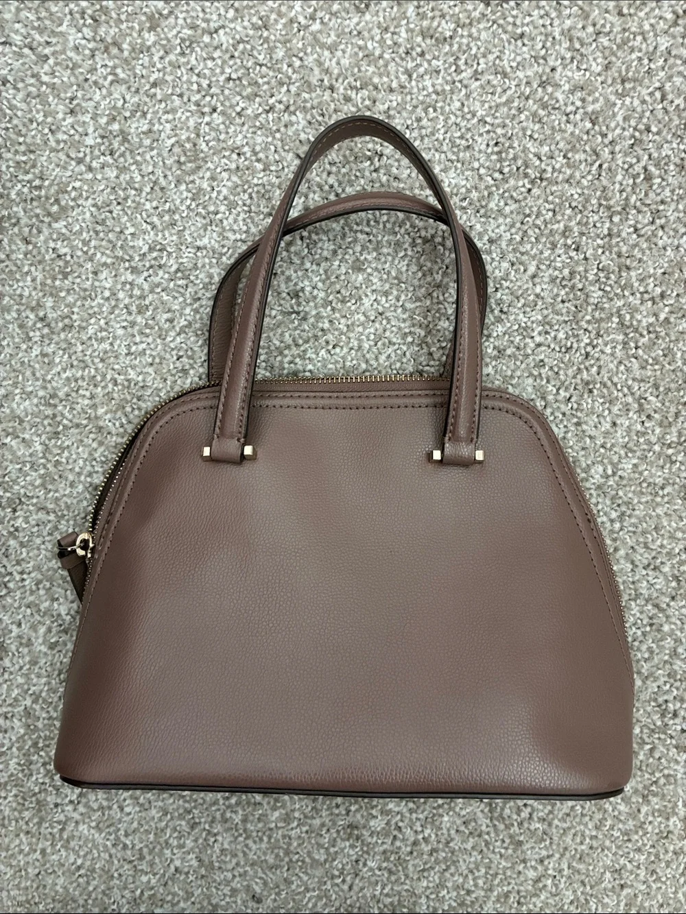 kate spade mauve Pebbled Leather Dome Satchel